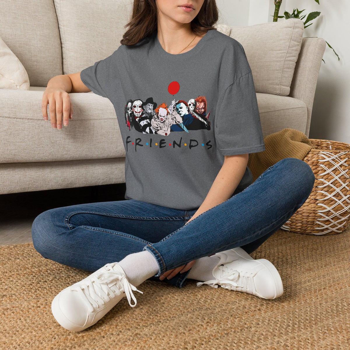 Horror Movie Villains Tee — 'F•R•I•E•N•D•S' Group Design
