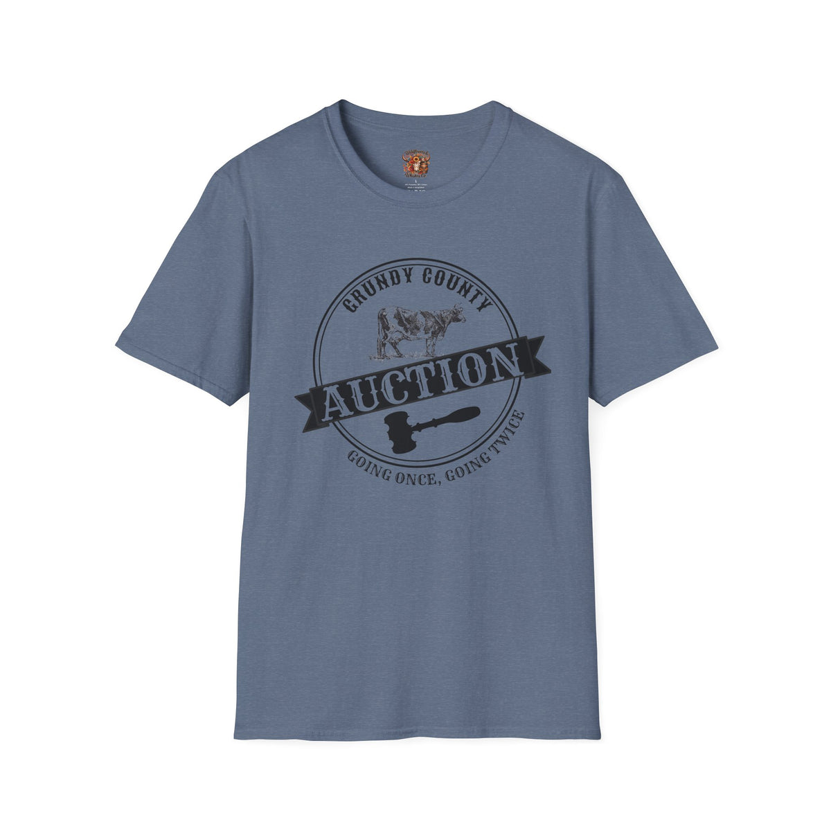 Grundy County Auction T-Shirt — Vintage Farm Livestock Sale Tee