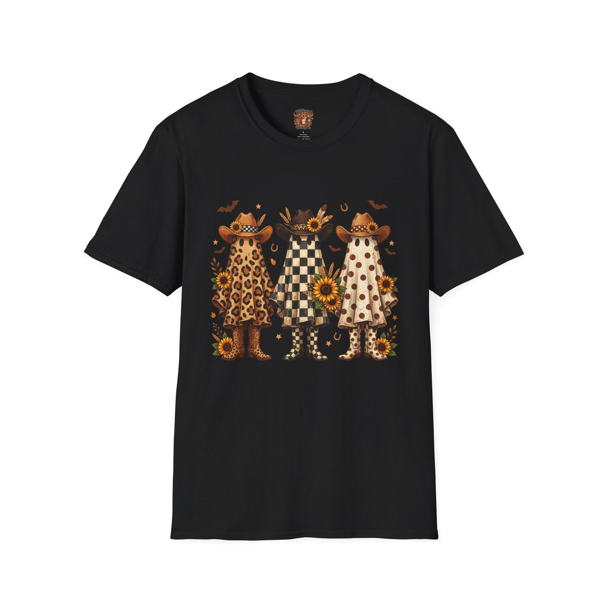 Cowgirl Ghosts T-Shirt — Fall Sunflower Western Graphic Tee