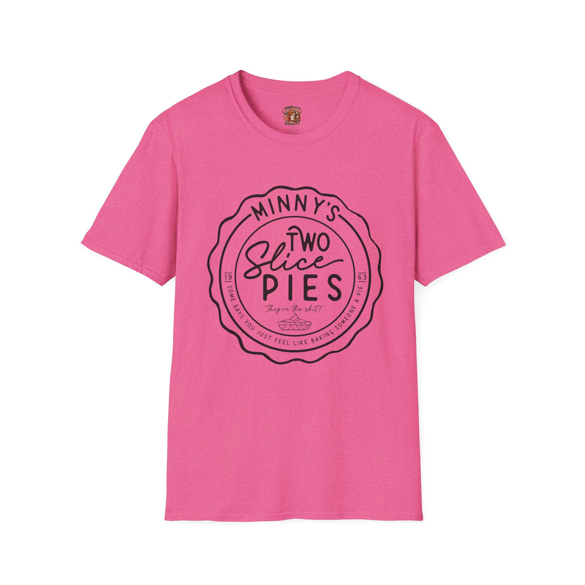 Two Slice Pies T‑Shirt — Minny’s Vintage Pie Shop Tee