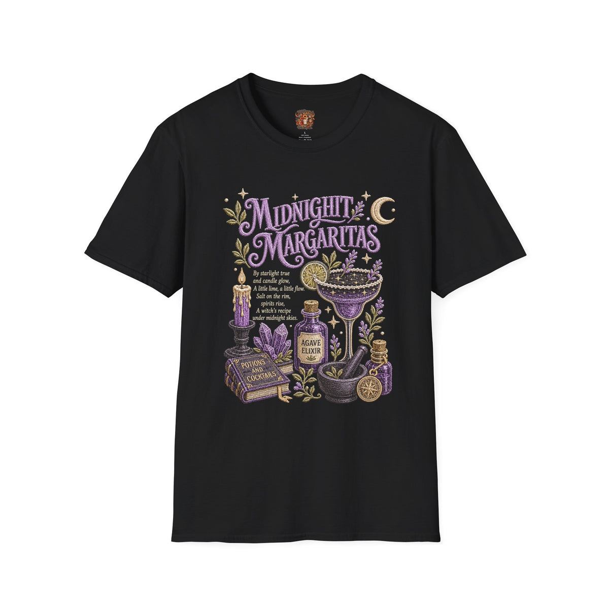 Midnight Margaritas T-Shirt — Mystic Botanical Cocktail Tee