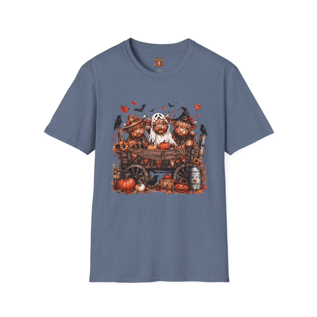 Halloween Pig Trio T-Shirt — Cute Spooky Farm Pumpkin Tee