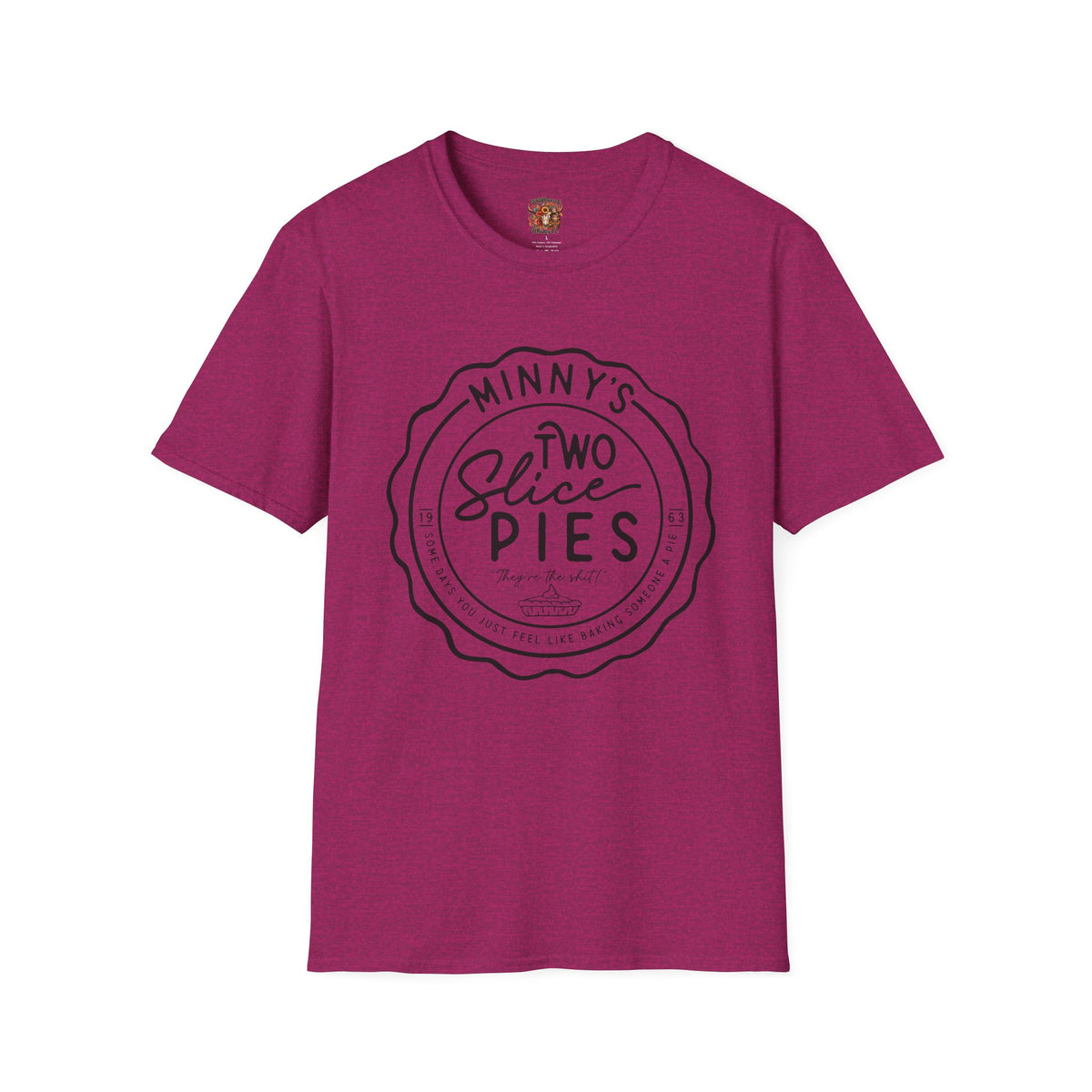 Two Slice Pies T‑Shirt — Minny’s Vintage Pie Shop Tee