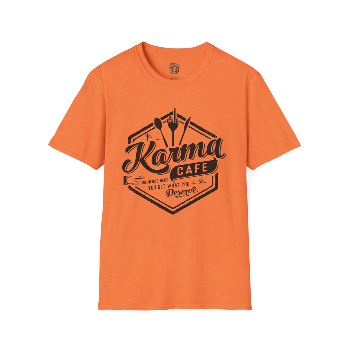 Karma Cafe T-Shirt — Vintage Coffee & Eatery Logo Tee