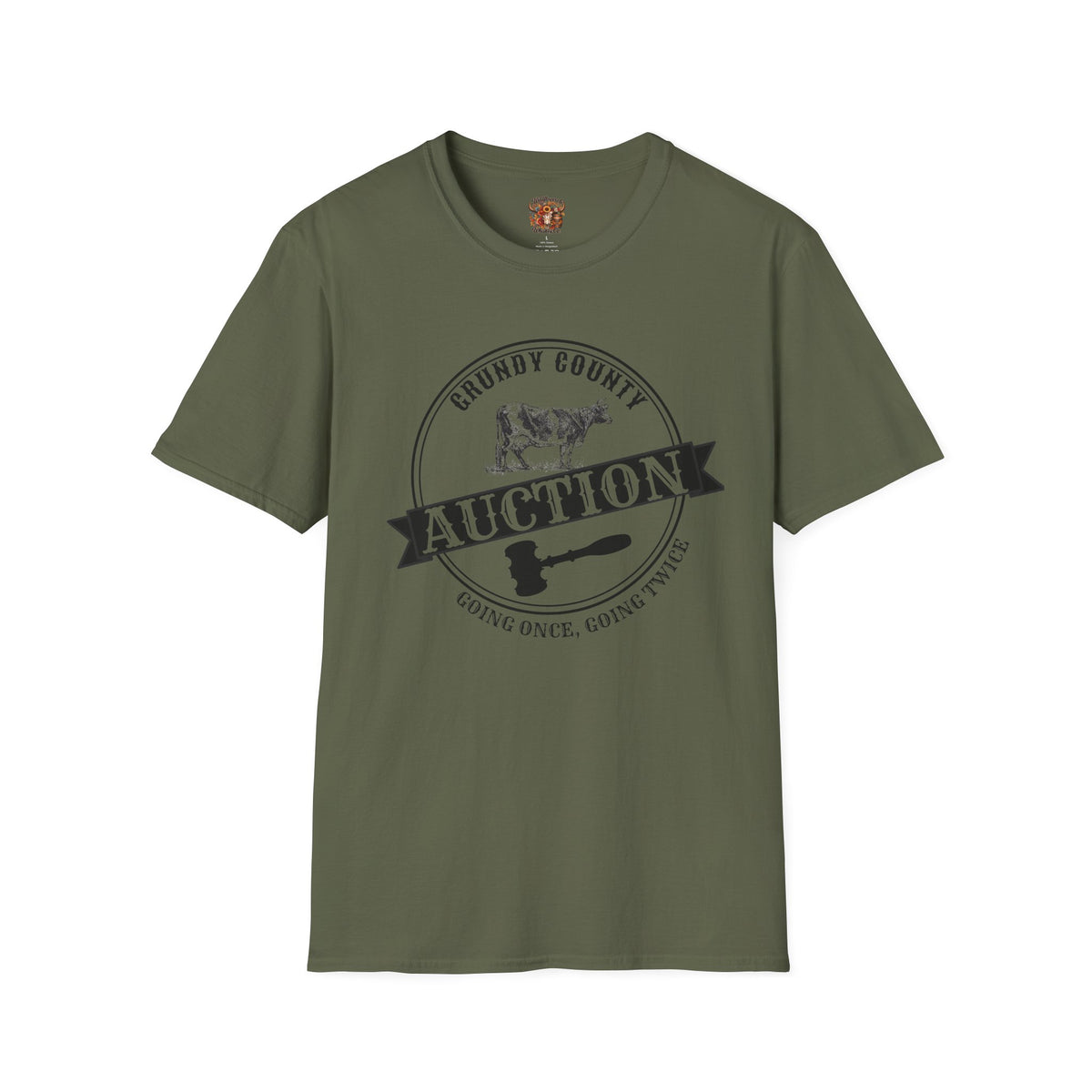 Grundy County Auction T-Shirt — Vintage Farm Livestock Sale Tee