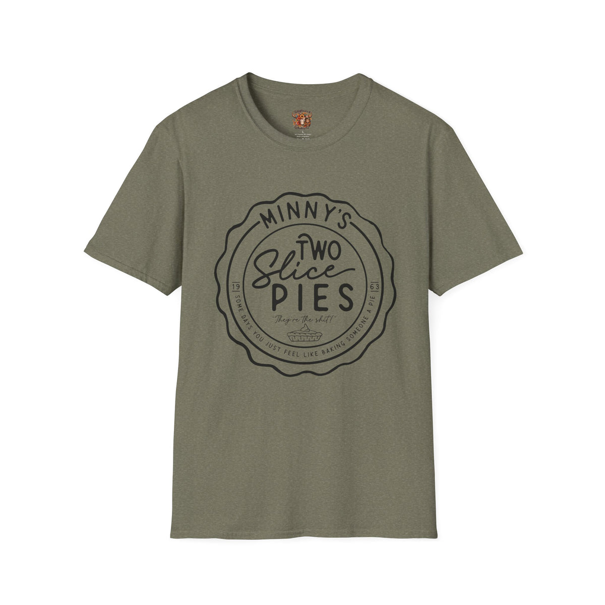 Two Slice Pies T‑Shirt — Minny’s Vintage Pie Shop Tee