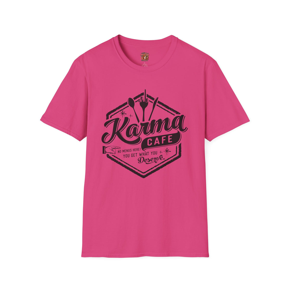 Karma Cafe T-Shirt — Vintage Coffee & Eatery Logo Tee