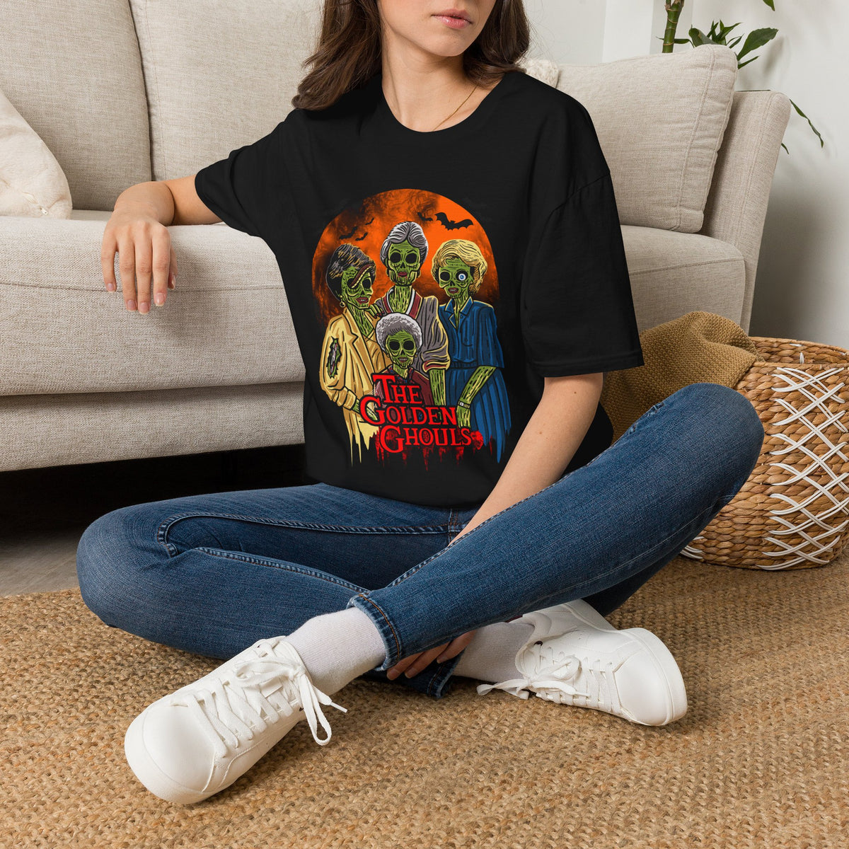 Golden Ghouls T-Shirt — Retro Zombie Sisters Halloween Tee